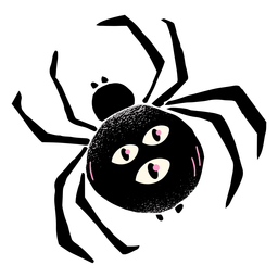 Olhos de aranha preta texturizados Desenho PNG