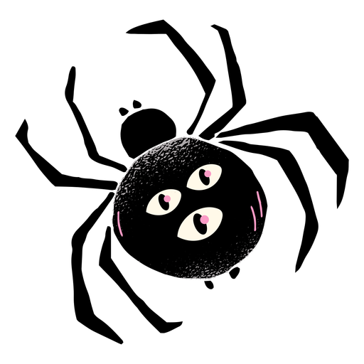 Olhos de aranha preta texturizados Desenho PNG