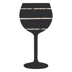 Copa de vino negro fla Transparent PNG