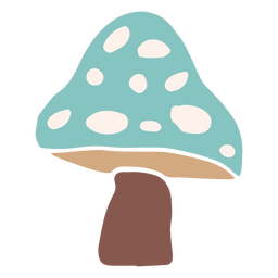 Cogumelo azul liso Desenho PNG