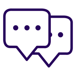 Chat Blasen Strichsymbol PNG-Design