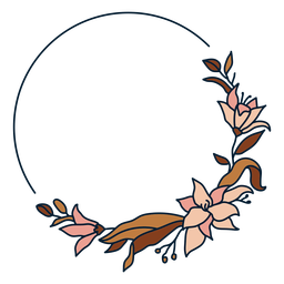 Quadro floral circular
