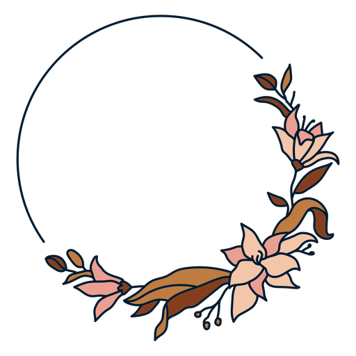 10 Circle Floral Frame Vector Png Transparent Svg Onlygfxcom Images