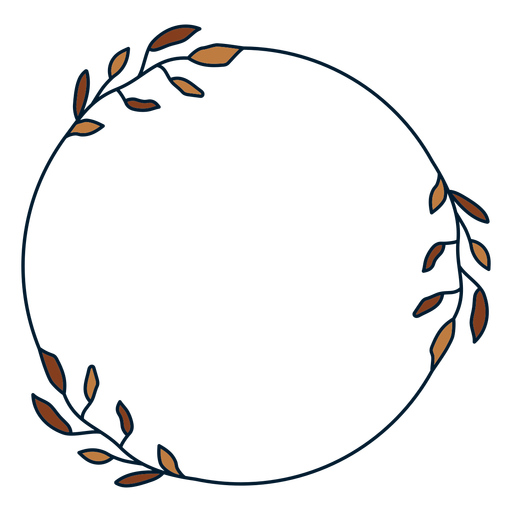 Quadro de galhos circulares Desenho PNG