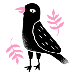 Ramas de cuervo con textura Diseño PNG