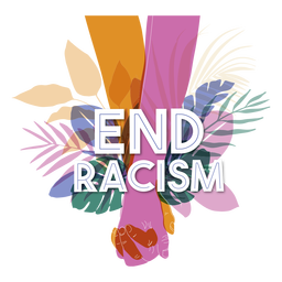 Poner fin a las letras del racismo Diseño PNG