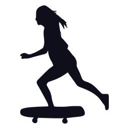Weiblicher Skater Silhouette Skater PNG-Design