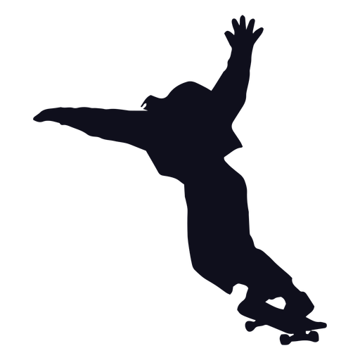 Female tricks skating silhouette PNG Design