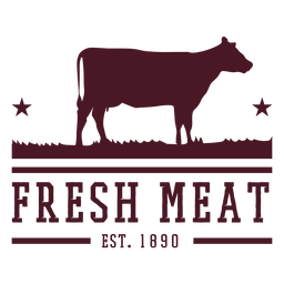Diseño de placa de carne de vaca Diseño PNG