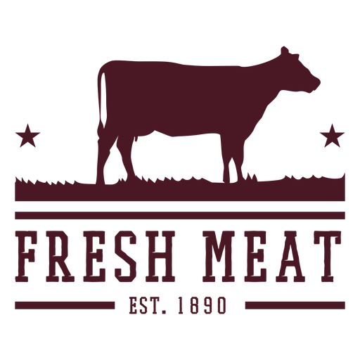 Cow meat badge design PNG Design