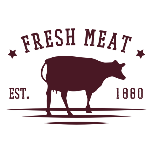 Design de emblema de vaca de carne