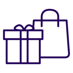 Ícone de sacola de presente Desenho PNG