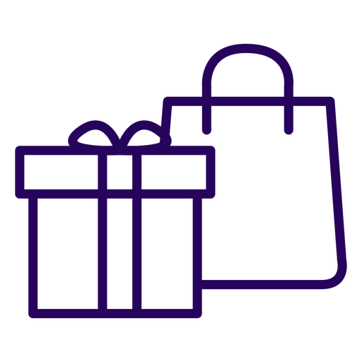 Download Gift bag stroke icon - Transparent PNG & SVG vector file