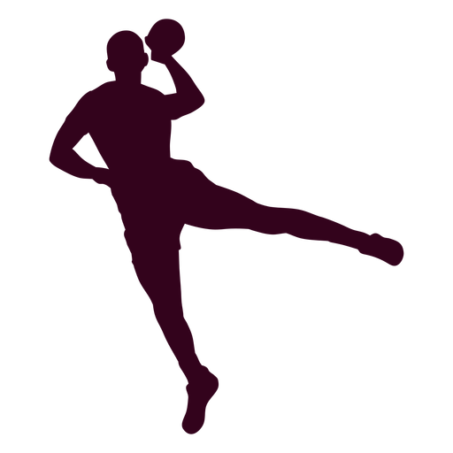 Girl handball silhouette