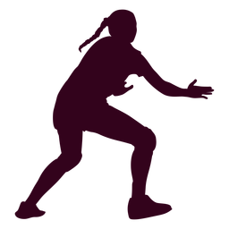 Silueta de deporte de balonmano chica Silueta de deporte de balonmano chica