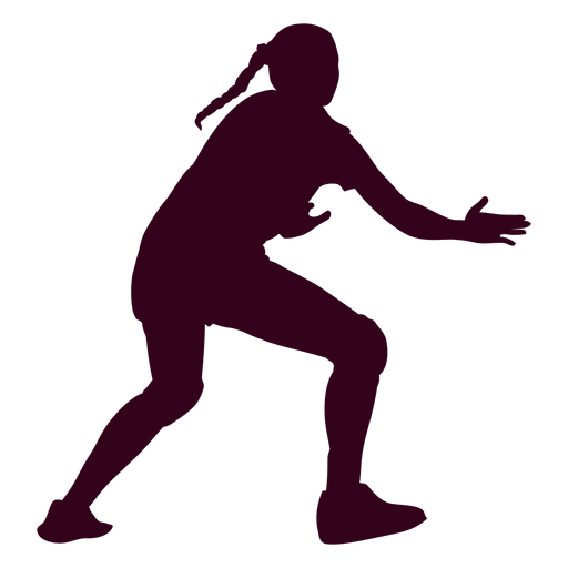 Mädchenhandball-Sportschattenbild PNG-Design