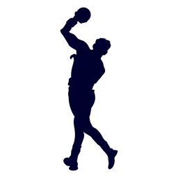 Silhueta de handebol de cara Desenho PNG