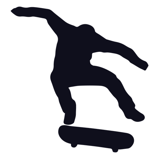 Guy skater jump silhouette