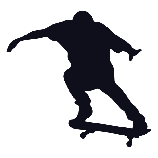 Guy skater silhouette skater PNG Design