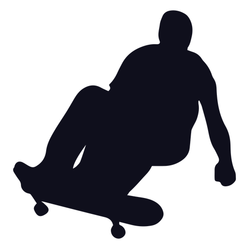 Guy skating jump silhouette