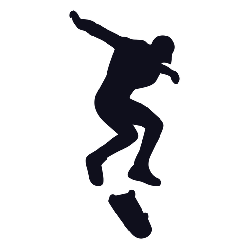 Guy skating silhouette skater