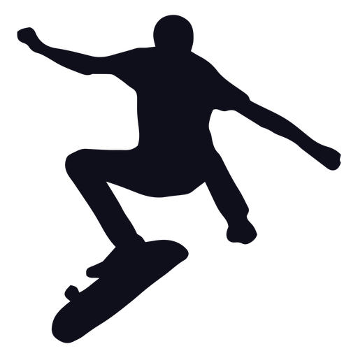 Trucos de Guy silueta de patinaje Diseño PNG