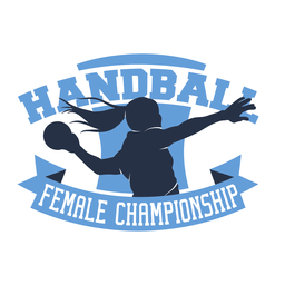 Handball female championship badge PNG Design