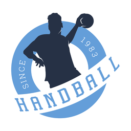 Handball player badge PNG Design