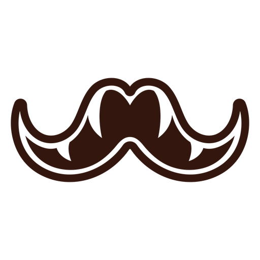 Handlebar moustache vintage PNG Design