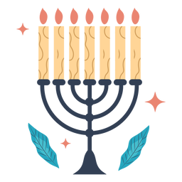 Hanukkah menorah illustration PNG Design