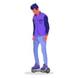Hoverboard personagem plano Desenho PNG