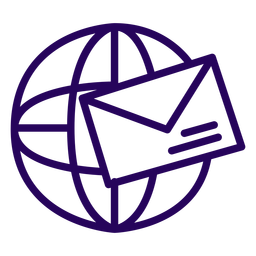Ícone de traço de e-mail da Internet Desenho PNG