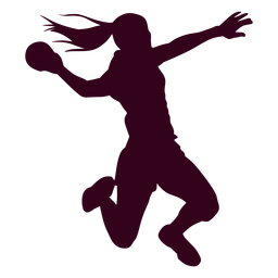 Jumping Girl Handball Player People Silhouette PNG & SVG Design For T ...