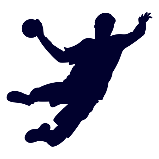 Springen Kerl Handballspieler Menschen Silhouette PNG-Design