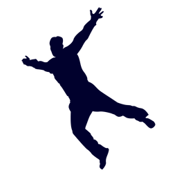 Silueta de balonmano hombre saltando Diseño PNG Transparent PNG
