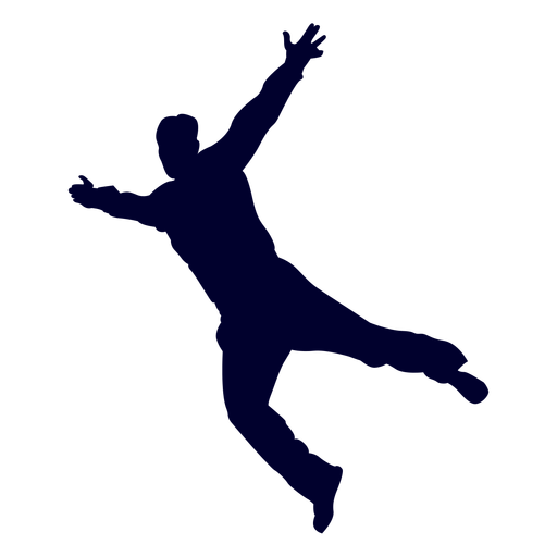 Jumping man handball silhouette
