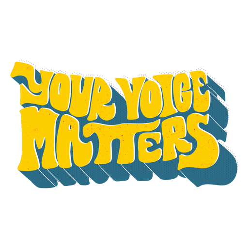 Lettering your voice matters PNG Design