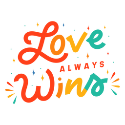 Download Love always wins stripe sticker - Transparent PNG & SVG ...