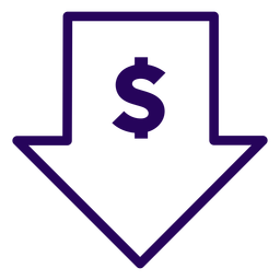 Low price stroke icon PNG Design