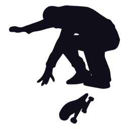 Silueta de salto de patinador masculino Diseño PNG