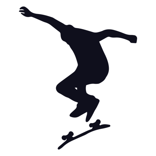 Male skater silhouette skater PNG Design