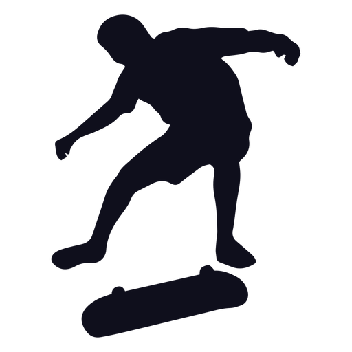 Male skating silhouette PNG Design