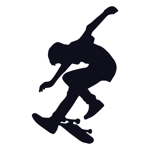 Male tricks skating silhouette