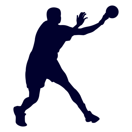 Silueta de deporte de balonmano hombre Diseño PNG