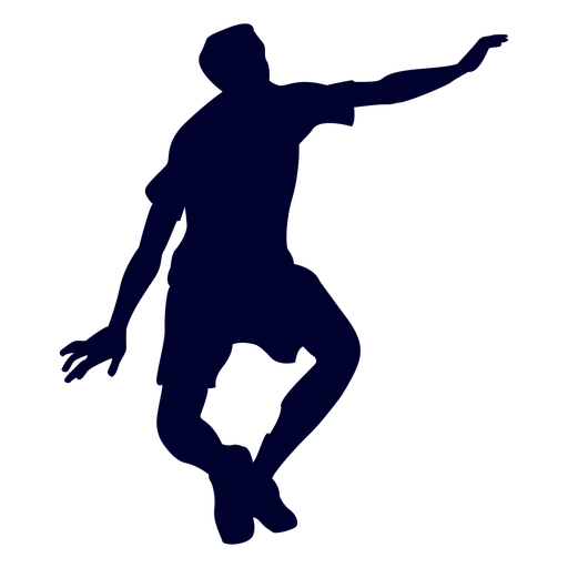 Man playing handball silhouette