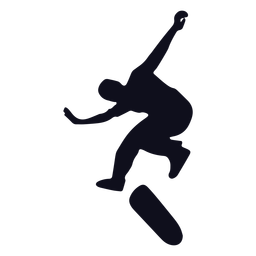 Silueta de hombre skater Diseño PNG