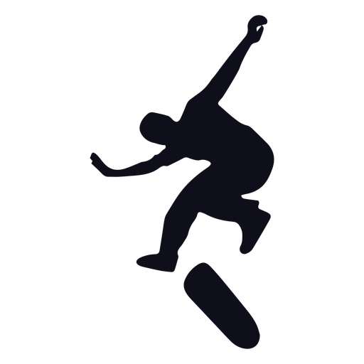 Silhueta de skatista de homem Desenho PNG