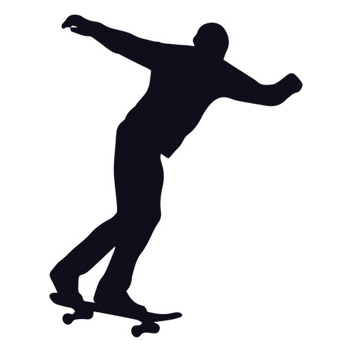 Silhueta de homem skatista truques