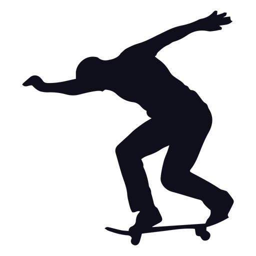 Silhueta de homem patinando Desenho PNG