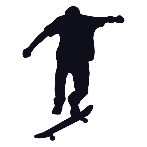 Trucos de hombre silueta de patinaje Diseño PNG